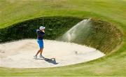 4 July 2018; Rory McIlroy of Northern Ireland playing out of bunker on the 14th during the Pro-Am round ahead of the Irish Open Golf Championship at Ballyliffin Golf Club in Ballyliffin, Co. Donegal. Photo by John Dickson/Sportsfile