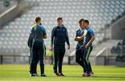 4 July 2018; Paudie Feehant, centre, of Tipperary ahead of the Bord Gáis Energy Munster GAA Hurling U21 Championship Final match between Cork and Tipperary at Pairc Ui Chaoimh in Cork. Photo by Eóin Noonan/Sportsfile