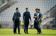 4 July 2018; Paudie Feehant, centre, of Tipperary ahead of the Bord Gáis Energy Munster GAA Hurling U21 Championship Final match between Cork and Tipperary at Pairc Ui Chaoimh in Cork. Photo by Eóin Noonan/Sportsfile