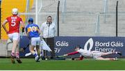 4 July 2018; Cork goalkeeper Ger Collins saves a penalty from Darragh Gleeson of Tipperary during the Bord Gáis Energy Munster GAA Hurling U21 Championship Final match between Cork and Tipperary at Pairc Ui Chaoimh in Cork. Photo by Matt Browne/Sportsfile