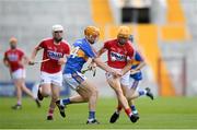 4 July 2018; Billy Hennessy of Cork in action against Jake Morris of Tipperary during the Bord Gáis Energy Munster GAA Hurling U21 Championship Final match between Cork and Tipperary at Pairc Ui Chaoimh in Cork. Photo by Eóin Noonan/Sportsfile