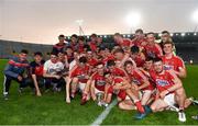 4 July 2018; Cork players celebrate with the cup following the Bord Gáis Energy Munster GAA Hurling U21 Championship Final match between Cork and Tipperary at Pairc Ui Chaoimh in Cork. Photo by Eóin Noonan/Sportsfile