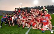 4 July 2018; Cork players celebrate with the cup following the Bord Gáis Energy Munster GAA Hurling U21 Championship Final match between Cork and Tipperary at Pairc Ui Chaoimh in Cork. Photo by Eóin Noonan/Sportsfile