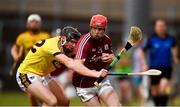 4 July 2018; Patrick Foley of Galway in action against Darren Codd of Wexford during the Bord Gais Energy Leinster Under 21 Hurling Championship 2018 Final match between Wexford and Galway at O'Moore Park in Portlaoise, Co Laois. Photo by Sam Barnes/Sportsfile