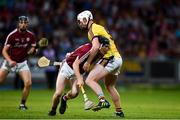 4 July 2018; Ronan Murphy of Galway in action against Aaron Maddock of Wexford during the Bord Gais Energy Leinster Under 21 Hurling Championship 2018 Final match between Wexford and Galway at O'Moore Park in Portlaoise, Co Laois. Photo by Sam Barnes/Sportsfile