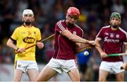 4 July 2018; Jack Canning of Galway takes a shot at goal during the Bord Gais Energy Leinster Under 21 Hurling Championship 2018 Final match between Wexford and Galway at O'Moore Park in Portlaoise, Co Laois. Photo by Sam Barnes/Sportsfile