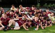 4 July 2018; The Galway team celebrate with the Cup following the Bord Gais Energy Leinster Under 21 Hurling Championship 2018 Final match between Wexford and Galway at O'Moore Park in Portlaoise, Co Laois. Photo by Sam Barnes/Sportsfile
