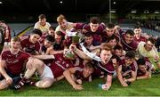 4 July 2018; The Galway team celebrate with the Cup following the Bord Gais Energy Leinster Under 21 Hurling Championship 2018 Final match between Wexford and Galway at O'Moore Park in Portlaoise, Co Laois. Photo by Sam Barnes/Sportsfile