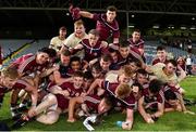 4 July 2018; The Galway team celebrate with the Cup following the Bord Gais Energy Leinster Under 21 Hurling Championship 2018 Final match between Wexford and Galway at O'Moore Park in Portlaoise, Co Laois. Photo by Sam Barnes/Sportsfile