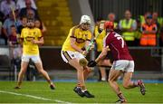 4 July 2018; Rory O'Connor of Wexford in action against Jack Grealish of Galway during the Bord Gais Energy Leinster Under 21 Hurling Championship 2018 Final match between Wexford and Galway at O'Moore Park in Portlaoise, Co Laois. Photo by Sam Barnes/Sportsfile