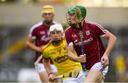 4 July 2018; Cianan Fahy of Galway during the Bord Gais Energy Leinster Under 21 Hurling Championship 2018 Final match between Wexford and Galway at O'Moore Park in Portlaoise, Co Laois. Photo by Sam Barnes/Sportsfile