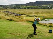 5 July 2018; Paul Dunne of Ireland tees off from the 7th tee box during Day One of the Irish Open Golf Championship at Ballyliffin Golf Club in Ballyliffin, Co. Donegal. Photo by Ramsey Cardy/Sportsfile