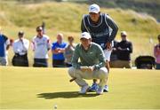 5 July 2018; Rory McIlroy of Northern Ireland and caddie Harry Diamond on the 8th Green during Day One of the Irish Open Golf Championship at Ballyliffin Golf Club in Ballyliffin, Co. Donegal. Photo by Oliver McVeigh/Sportsfile