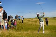 5 July 2018; Rory McIlroy of Northern Ireland plays a shot on the 15th during Day One of the Irish Open Golf Championship at Ballyliffin Golf Club in Ballyliffin, Co. Donegal. Photo by Ramsey Cardy/Sportsfile