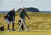 5 July 2018; Rory McIlroy of Northern Ireland, right, and caddie Harry Diamond on the 8th Green during Day One of the Irish Open Golf Championship at Ballyliffin Golf Club in Ballyliffin, Co. Donegal. Photo by Oliver McVeigh/Sportsfile