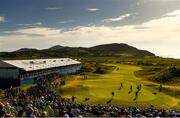 5 July 2018; A general view of the 18th green during Day One of the Irish Open Golf Championship at Ballyliffin Golf Club in Ballyliffin, Co. Donegal. Photo by Ramsey Cardy/Sportsfile