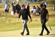 6 July 2018; Rory McIlroy, left, of Northern Ireland and Thorbjørn Olesen of Denmark walking along the 10th fairway during Day Two of the Dubai Duty Free Irish Open Golf Championship at Ballyliffin Golf Club in Ballyliffin, Co. Donegal. Photo by Oliver McVeigh/Sportsfile
