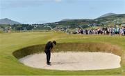 6 July 2018; Thorbjørn Olesen of Denmark plays his second shot from a bunker on the 17th hole during Day Two of the Dubai Duty Free Irish Open Golf Championship at Ballyliffin Golf Club in Ballyliffin, Co. Donegal. Photo by Oliver McVeigh/Sportsfile