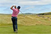 6 July 2018; Padraig Harrington of Ireland tees off the at the 3rd tee box during Day Two of the Dubai Duty Free Irish Open Golf Championship at Ballyliffin Golf Club in Ballyliffin, Co. Donegal. Photo by Oliver McVeigh/Sportsfile