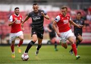 6 July 2018; Dylan Connolly of Dundalk in action against Jamie Lennon of St Patrick's Athletic during the SSE Airtricity League Premier Division match between St Patrick's Athletic and Dundalk at Richmond Park in Dublin. Photo by Stephen McCarthy/Sportsfile