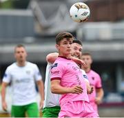 6 July 2018; Aaron Dobbs of Wexford FC in action against Conor Earley of Cabinteely during the SSE Airticity League First Division match between Cabinteely and Wexford FC at Stradbrook in Dublin. Photo by Matt Browne/Sportsfile