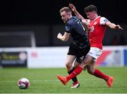 6 July 2018; Sean Hoare of Dundalk in action against Dean Clarke of St Patrick's Athletic during the SSE Airtricity League Premier Division match between St Patrick's Athletic and Dundalk at Richmond Park in Dublin. Photo by Stephen McCarthy/Sportsfile