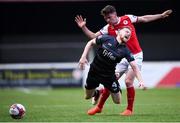 6 July 2018; Sean Hoare of Dundalk in action against Dean Clarke of St Patrick's Athletic during the SSE Airtricity League Premier Division match between St Patrick's Athletic and Dundalk at Richmond Park in Dublin. Photo by Stephen McCarthy/Sportsfile
