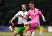 6 July 2018; Dean George of Wexford FC in action against Conor Earley of Cabinteely during the SSE Airticity League First Division match between Cabinteely and Wexford FC at Stradbrook in Dublin. Photo by Matt Browne/Sportsfile