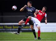 6 July 2018; Brian Gartland of Dundalk in action against Jake Keegan of St Patrick's Athletic during the SSE Airtricity League Premier Division match between St Patrick's Athletic and Dundalk at Richmond Park in Dublin. Photo by Stephen McCarthy/Sportsfile
