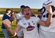 6 July 2018; Brian McLoughlin of Kildare celebrates after the EirGrid Leinster GAA Football U20 Championship Final match between Kildare and Dublin at Bord na Móna O'Connor Park in Tullamore, Co Offaly. Photo by Piaras Ó Mídheach/Sportsfile