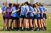 1 July 2018; Dublin players in a huddle before the TG4 Leinster Ladies Senior Football Final match between Dublin and Westmeath at Netwatch Cullen Park in Carlow. Photo by Piaras Ó Mídheach/Sportsfile