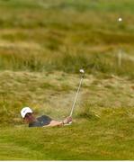 7 July 2018; Adrien Saddier of France plays out of a bunker on the 10th hole during Day Three of the Dubai Duty Free Irish Open Golf Championship at Ballyliffin Golf Club in Ballyliffin, Co. Donegal. Photo by John Dickson/Sportsfile