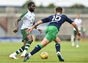7 July 2018; Odsonne Edouard of Celtic in action against Ally Gilchrist of Shamrock Rovers during the friendly match between Shamrock Rovers and Glasgow Celtic at Tallaght Stadium in Tallaght, Co. Dublin. Photo by David Fitzgerald/Sportsfile