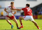 7 July 2018; Cathal McShane of Tyrone in action against Cian Kelly of Cork during the GAA Football All-Ireland Senior Championship Round 4 between Cork and Tyrone at O’Moore Park in Portlaoise, Co. Laois. Photo by Eóin Noonan/Sportsfile