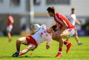 7 July 2018; Cathal McShane of Tyrone in action against Cian Kelly of Cork during the GAA Football All-Ireland Senior Championship Round 4 between Cork and Tyrone at O’Moore Park in Portlaoise, Co. Laois. Photo by Eóin Noonan/Sportsfile