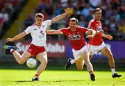 7 July 2018; Peter Harte of Tyrone in action against James Loughrey of Cork during the GAA Football All-Ireland Senior Championship Round 4 between Cork and Tyrone at O’Moore Park in Portlaoise, Co. Laois. Photo by Eóin Noonan/Sportsfile
