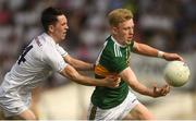 7 July 2018; Evan Cronin of Kerry in action against Tom Dore of Kildare during the GAA Football All-Ireland Junior Championship semi-final between Kildare and Kerry at Páirc Tailteann in Navan, Co. Meath. Photo by Piaras Ó Mídheach/Sportsfile