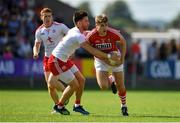 7 July 2018; Ian Maguire of Cork in action against Pádraig Hamspey of Tyrone during the GAA Football All-Ireland Senior Championship Round 4 between Cork and Tyrone at O’Moore Park in Portlaoise, Co. Laois. Photo by Brendan Moran/Sportsfile