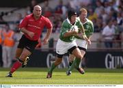 16 August 2003; David Humphreys of Ireland, moves forward with the ball during the Permanent TSB test between Ireland and Wales at Lansdowne Road, Dublin. Photo by Brendan Moran/Sportsfile
