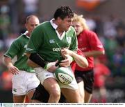 16 August 2003; Reggie Corrigan of Ireland, is tackled by Mefin Davies of Wales during the Permanent TSB test between Ireland and Wales at Lansdowne Road, Dublin. Photo by Brendan Moran/Sportsfile