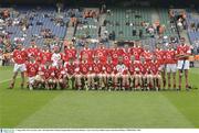 17 August 2003; The Cork minor panel before the All-Ireland Minor Hurling Championship Semi-Final between Kilkenny and Cork at Croke Park in Dublin. Photo by Ray McManus/Sportsfile