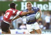 22 August 2003; Denis Hickie of Leinster, in action against Henry Paul of Gloucester during a Friendly Match between Leinster and Gloucester at Donnybrook stadium in Dublin. Photo by Matt Browne/Sportsfile