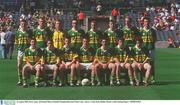 24 August 2003; The Kerry squad pose for a team photo at the All-Ireland Minor Football Championship Semi Final between Laois and Kerry at Croke Park, Dublin. Photo by Damien Eagers/Sportsfile