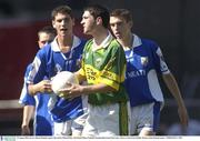 24 August 2003; Bryan Sheehan of Kerry argues with referee Michael Daly during the All-Ireland Minor Football Championship Semi-Final between Laois and Kerry at Croke Park, Dublin. Photo by Damien Eagers/Sportsfile