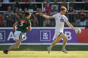 30 June 2018; Daniel Flynn of Kildare in action against Ger Cafferkey of Mayo during the GAA Football All-Ireland Senior Championship Round 3 match between Kildare and Mayo at St Conleth's Park in Newbridge, Kildare. Photo by Piaras Ó Mídheach/Sportsfile