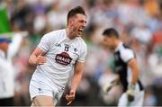 7 July 2018; Neil Flynn of Kildare celebrates scoring his side's second goal during the GAA Football All-Ireland Senior Championship Round 4 match between Fermanagh and Kildare at Páirc Tailteann in Navan, Co. Meath. Photo by Piaras Ó Mídheach/Sportsfile