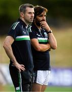7 July 2018; Fermanagh manager Rory Gallagher, left, and assistant manager Ryan McMenamin during the GAA Football All-Ireland Senior Championship Round 4 match between Fermanagh and Kildare at Páirc Tailteann in Navan, Co. Meath. Photo by Piaras Ó Mídheach/Sportsfile