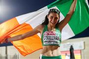 7 July 2018; Sophie O'Sullivan of Ireland celebrates winning silver in the Girls 800m at the European U18 Athletics Championships in Gyor, Hungary. Photo by Giancarlo Columbo/Sportsfile