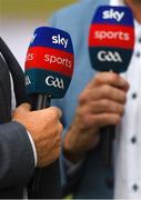 7 July 2018; A detailed view of Sky Sports microphones before the GAA Football All-Ireland Senior Championship Round 4 match between Fermanagh and Kildare at Páirc Tailteann in Navan, Co. Meath. Photo by Piaras Ó Mídheach/Sportsfile