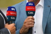 7 July 2018; A detailed view of Sky Sports microphones before the GAA Football All-Ireland Senior Championship Round 4 match between Fermanagh and Kildare at Páirc Tailteann in Navan, Co. Meath. Photo by Piaras Ó Mídheach/Sportsfile